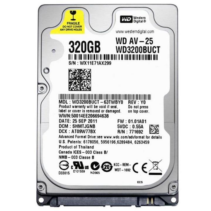 هارددیسک اینترنال وسترن دیجیتال مدل WD3200BUCT ظرفیت 320 گیگابایت Western Digital WD3200BUCT Internal Hard Drive 320GB